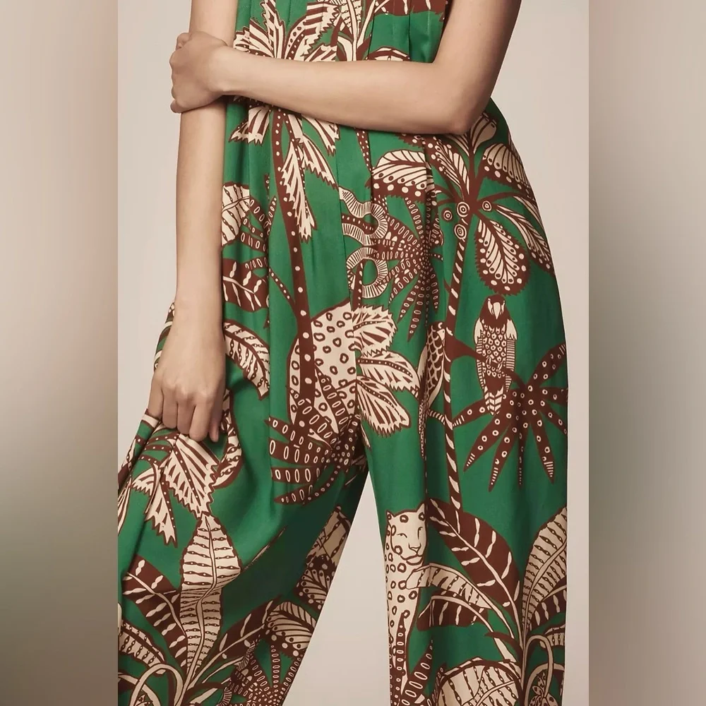 FARM Rio x Anthropologie Waistless Amazonia Printed Jumpsuit Size Small NWT - Picture 5 of 13